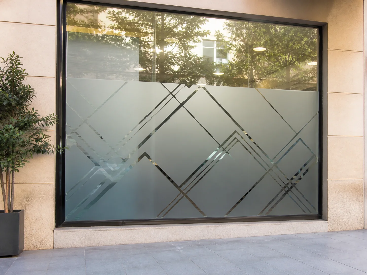 Vinilo decorativo y de privacidad para escaparate en Alicante